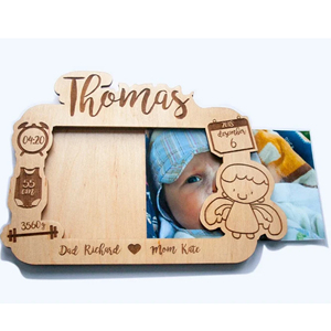 <span class=keywords><strong>Cadeau</strong></span> de douche de bébé cadre photo personnalisé pour nouveau-né bébé garçon pour les nouveaux parents <span class=keywords><strong>cadeau</strong></span> d'annonce de naissance de pépinière pour la fête des mères - Product Image 4