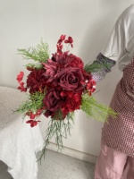 Bouquet de fleurs artificielles en soie écologique 40 cm, bouquet de mariée pour décoration de fête et de mariage