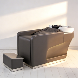 Chaise de lavage inclinable en acier inoxydable avec lavabo en céramique pour salon de beauté et équipement de <span class=keywords><strong>coiffure</strong></span> - Product Image 5