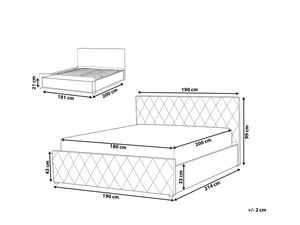 Lit ottoman rembourré avec vérin hydraulique réglable, base de rangement gain de place, plateforme de lit minimaliste/velours pour hôtel - Product Image 5