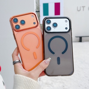 High quality plating <b>camera</b> crystal HD transparent magnetic phone case clear cover for <b>iPhone</b> 11 12 13 <b>14</b> 15 16 17Air - Product Image 2