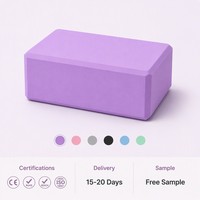 Bloc de yoga en mousse EVA haute densité, résistant à la pression, 280g, camouflage, pour fitness, exercice, gym, Pilates, étirement, OEM