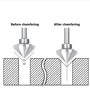90 Grad HSS 3 Nuten Fasen Fräser Schaft fräser Werkzeug Senk bohrer Set 6.3/8.3/10.4/12.4/14/16.<span class=keywords><strong>5</strong></span>/18/20.5MM - Product Image 2