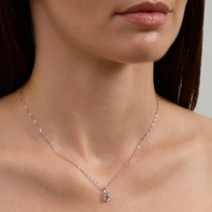 Colliers <span class=keywords><strong>en</strong></span> <span class=keywords><strong>or</strong></span> 14K avec pierre bleue taille coussin, Colliers <span class=keywords><strong>en</strong></span> argent sterling, Colliers personnalisés, Prix de gros, Colliers hip-hop <span class=keywords><strong>en</strong></span> argent sterling pour mariage - Product Image 2