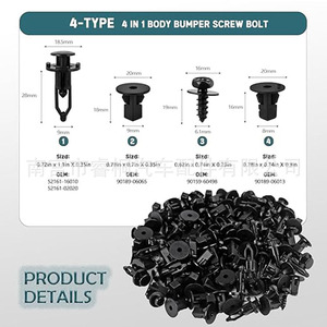 Shuangxuan Body <b>Bumper</b> Bolts 90159-60498 Plastic Mudguard <b>Clips</b> 52161-16010 For Toyota - Product Image 2