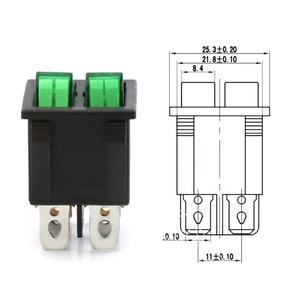 Interrupteur à bascule 250 V CA 16 A T100 55 KCD4 2 voies avec lampe rouge et verte, 6 broches, double interrupteur à bascule 2 positions JK 932 pour bateau - Product Image 5