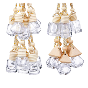 8ml verre parfum aromathérapie pendentif bouteille <span class=keywords><strong>vide</strong></span> voiture suspendu désodorisant avec <span class=keywords><strong>bouchon</strong></span> à vis emballé dans un carton - Product Image 5