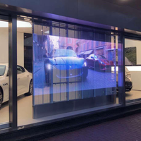 Écran LED en verre couleur pleine P3.91 à haute luminosité (65%-75% de transparence) pour affichage vidéo publicitaire en bijouterie - Vente chaude