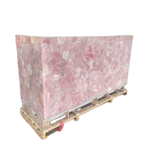 Marbre onyx rose translucide à bon prix pour comptoirs, panneaux muraux en marbre onyx rose cristallin