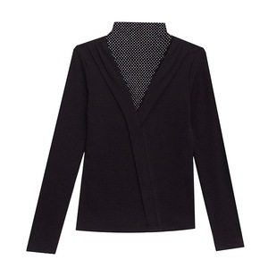 Maglia Intima da <span class=keywords><strong>Donna</strong></span> Foderata in Pile, Top Sottile e Sexy con Strass e Dettagli Traforati, Manica Lunga - Product Image 5