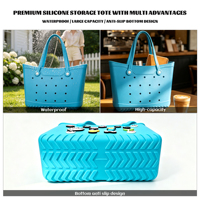 Sac à main léger en EVA durable, sac seau polyvalent à ouverture supérieure, résistant à l'eau, avec bandoulière color-block, sac fourre-tout pour les modes de vie modernes