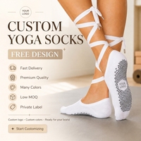 Chaussettes de yoga OEM respirantes et antidérapantes pour femmes, avec logo personnalisé, couleur unie, pour entraînement de Pilates en intérieur