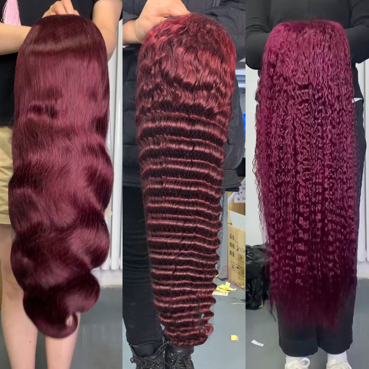 99J Burgundy Colored wig