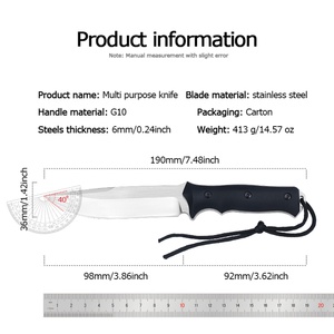 High Quality DIY Grade Multi-Functional <b>Pocket</b> Knife for Outdoor Survival Customizable Stainless Steel Blade <b>Plastic</b> Handle OEM - Product Image 6