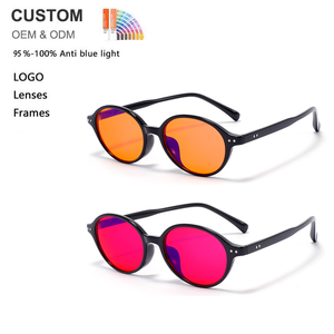 Logo personalizzato Firstsense nuovo Design montatura <span class=keywords><strong>TR</strong></span> montatura alta qualità ottica ovale occhiale Bluelight Blockerglasses arancione - Product Image 1
