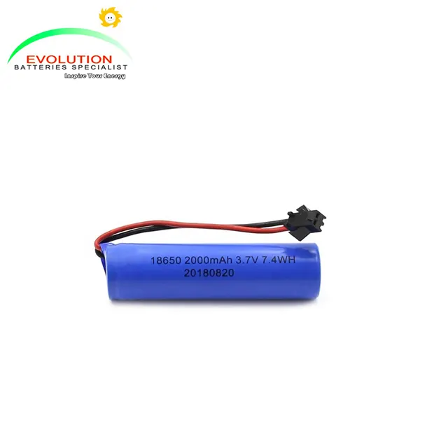 Một Lớp Chất Lượng Đảm Bảo Li-Ion ICR 18650 2000MAh 3.7V 7.4WH Với Dây Dẫn Và Kết Nối