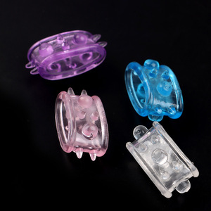 Male Cock Ring Set <b>TPE</b> Pink Purple Blue White Delay Sex Time Adult Toy - Product Image 2