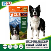 Sachet Doypack Personnalisé de Qualité Alimentaire pour Aliments pour Animaux avec Fente Euro et Trou de Suspension pour Croquettes Sèches pour Chiens – Conception et Marquage pour Emballage de Détail