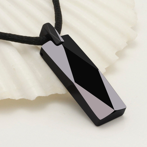 Ciondoli Quadrati in Carburo di Tungsteno Placcati in Nero IP di Alta Qualità, Vendita all'Ingrosso da Cheng Jewelers - Product Image 2
