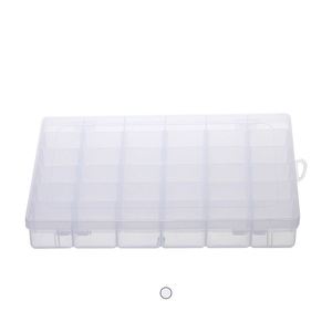 Caja de Almacenamiento de Plástico Pequeña y Portátil 2025, Transparente, de Polipropileno, con 36 Compartimentos, para Joyería, en Venta - Product Image 1