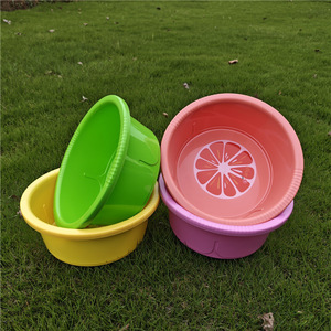 Children's Plastic Fruit <b>Basin</b> <b>Round</b> Washbasin For Storage And Washing Colorful Cartoon Design - Product Image 2