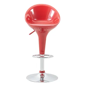 Modern Design Fashionable Minimalist Adjustable Red Bar Stool Bar Chair Counter ABS Plastic Counter Bar Chairs