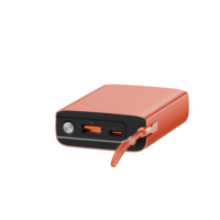 Boîtier en aluminium, USB-C PD 35W, batterie externe compacte 10000mAh, écran numérique, câble intégré, interface USB-A USB-C, logo personnalisé