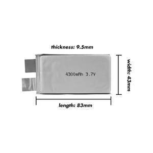 공장 OEM/ODM 4300mAh <span class=keywords><strong>3.7V</strong></span> 리튬 폴리머 <span class=keywords><strong>Lipo</strong></span> 배터리 셀 - Product Image 2