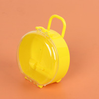 Mignonne boîte d'emballage de mini valise à bagages en plastique vide transparente pour chariot à bijoux