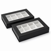 Boîte magnétique élégante personnalisée avec fenêtre pour chocolats faits main et emballages cadeaux de luxe