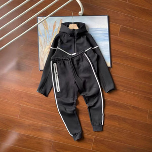 Tuta Sportiva Uomo 2026 Personalizzata Originale in Tech Fleece Riflettente 2 Pezzi Pesante in Cotone Solido Casual con Felpa con Cappuccio e Joggers per <span class=keywords><strong>la</strong></span> Corsa - Product Image 4
