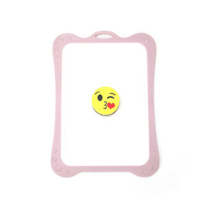 Tableau blanc magnétique pour enfants avec cadre en plastique, avec deux stylos magnétiques avec gomme - Product Image 2