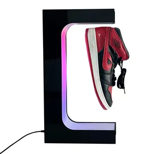 Using Acrylic Material Magnetic Driver Shoe Floating Display with Led Lighting for Speaker