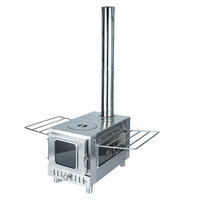 Poêle à bois portable Luling ZC360, durable, en acier inoxydable, pour la cuisine en camping et en extérieur
