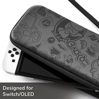 Étui rigide EVA pour Switch OLED avec sangle de poignet, housse de protection portable et fine, rangement de voyage pour accessoires NS