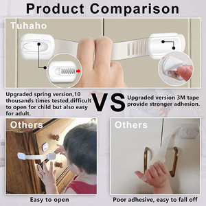 Adjustable Cupboard <strong>Fridge</strong> Drawer Door Cabinet Safety <strong>Lock</strong> Kids Children Child Baby Adhesive Safety Strap <strong>Locks</strong> Guard - Product Image 6