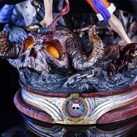 Figur Aksi Anime Dekorasi Kolektor One Piece LX Tiga Kapten Onigashima Patung Luffy Kid Law Model GK Koleksi