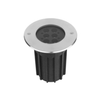 IK09 Luminaria de Suelo para Exteriores de Acero Inoxidable 316, Foco Antivértigo Profundo con Ángulo Ajustable, Iluminación de Escalones, Lámpara Empotrada