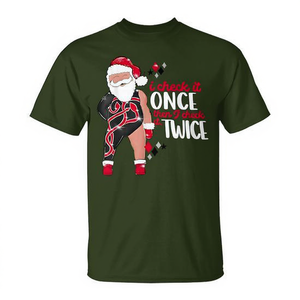 Verifico una vez y luego lo verifico dos veces, camiseta navideña de Papá Noel con diseño navideño de 1989 - Product Image 2