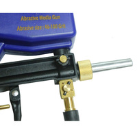 Petit pistolet de sablage pneumatique portatif en plastique, pistolet de sablage bleu/rouge haute efficacité