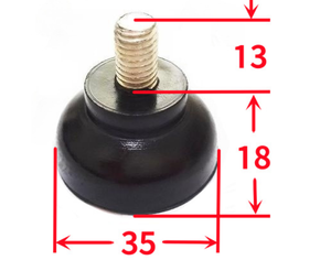 Almohadillas Amortiguadoras de Goma EPDM/NBR Duraderas con Pernos de Acero Inoxidable para Uso Industrial, Moldeo, Corte, Procesamiento OEM - Product Image 4