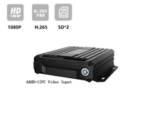 4CH tarjeta SD DVR AHD 1080P cámaras CCTV sistema camión coche móvil MDvr conjunto soporte vehículos 12V 24V potencia para camión de construcción