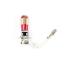 JR AUTOGIFT Luz Antiniebla LED Súper Brillante H3 H1 3014 57SMD 3W 12V-24V para Automóvil, Luz de Circulación Diurna Blanca, Ámbar, Amarilla, Roja, Azul