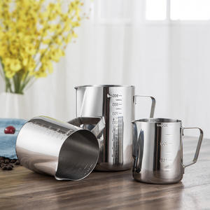 <span class=keywords><strong>Cafetière</strong></span> <span class=keywords><strong>Barista</strong></span> Argent Mesure En Acier Inoxydable <span class=keywords><strong>Latte</strong></span> Art Mousser Pichet À Café Pichet À Lait Avec Échelle - Product Image 5