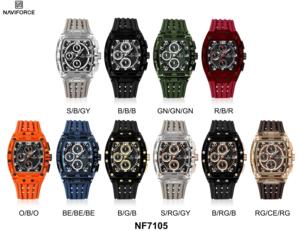 Bán Hot Naviforce 7105 người đàn ông xem thể thao thương hiệu hàng đầu Chronograph ngày ban đầu đồng hồ đeo tay thạch anh Nam Đồng Hồ - Product Image 5