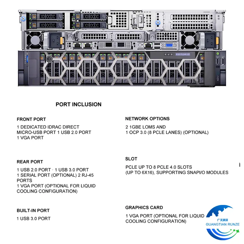 Высокопроизводительный Emc Poweredge R750 стоечный сервер Del R750 Стоечный сервер PowerEdge сервер Poweredge