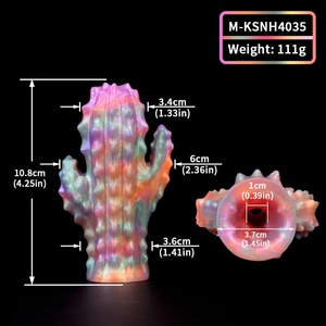 Extensor de bozal de silicona con forma de cactus, juguetes eróticos, arnés de PU, correa, cinturón, BDSM, bondage, máscara facial, juegos para adultos - Product Image 4