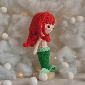 Haute qualité Crochet cadeau spécial Crochet sirène princesse poupées à la main enfant jouet en peluche tricoté sirène jouet pour bébé - Product Image 6