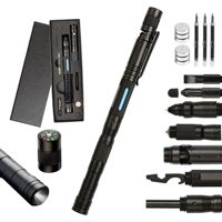 Stylo tactique de survie 16-en-1, multi-outils - Cadeau EDC cool pour homme, papa, mari ou petit ami - Noël, anniversaire, cadeau de Noël