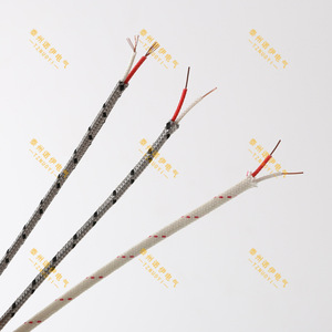 Cable de Extensión para Termopar de Tungsteno-Renio 526, Tipo C, Aislamiento de Fibra de Vidrio, Revestimiento de Silicona, 2x0.5mm, Electrónico - Product Image 1